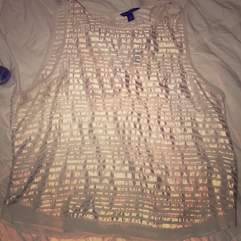 Blouse that has a built in pastel pink tank